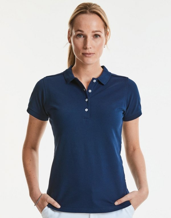 Tricou Polo Damă, Russell Fitted Stretch